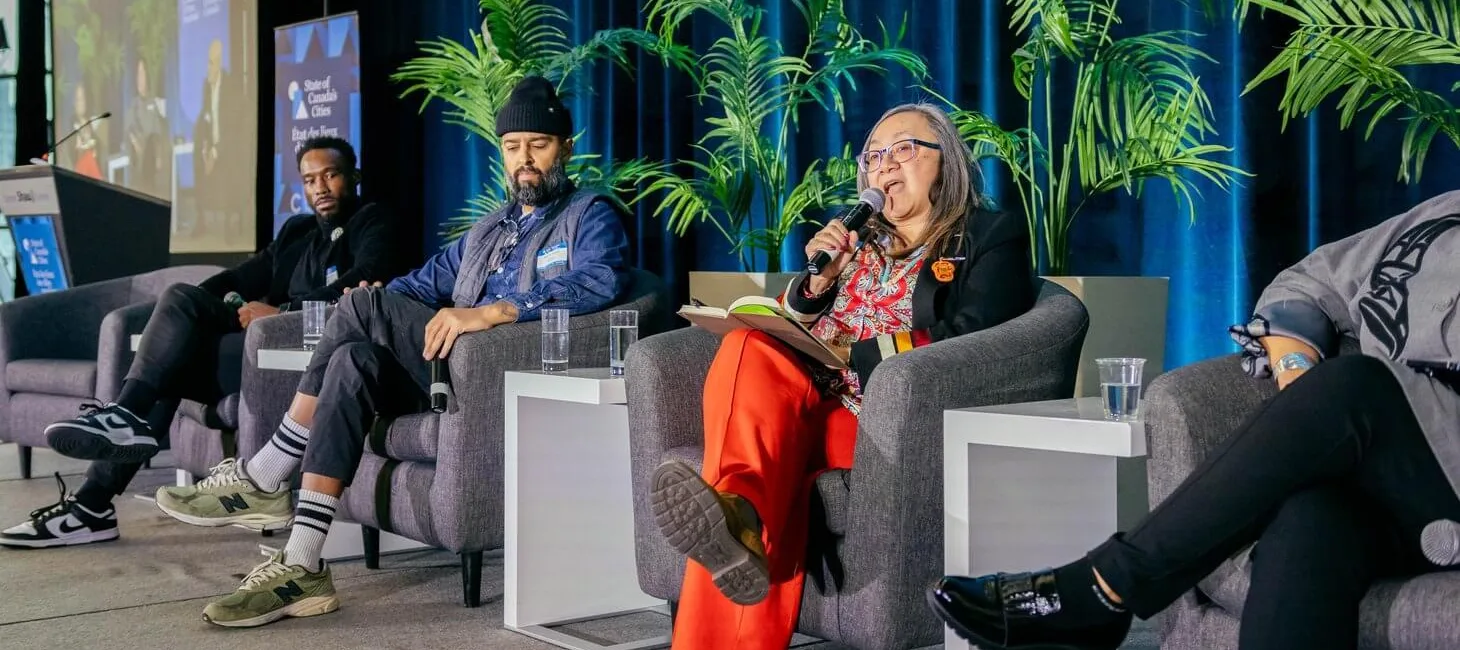 State of Canada's Cities Summit 2023 panel, Prentiss Dantzler, Alkarim Devani, Patti Pon, Margaret Phof